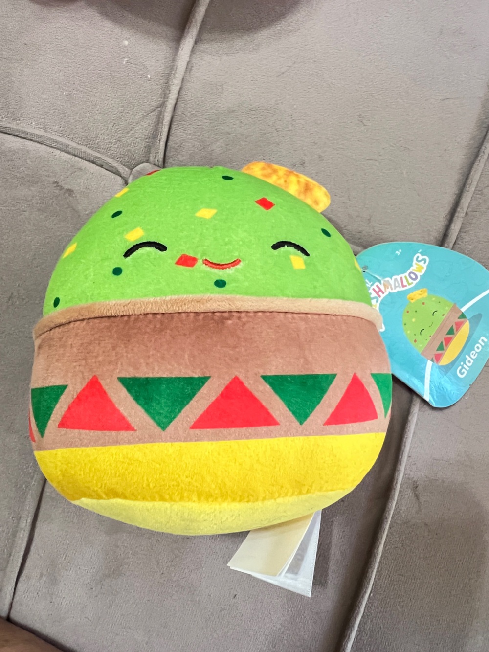 Squishmallows Green Taco Plush with Red & Yellow Accents